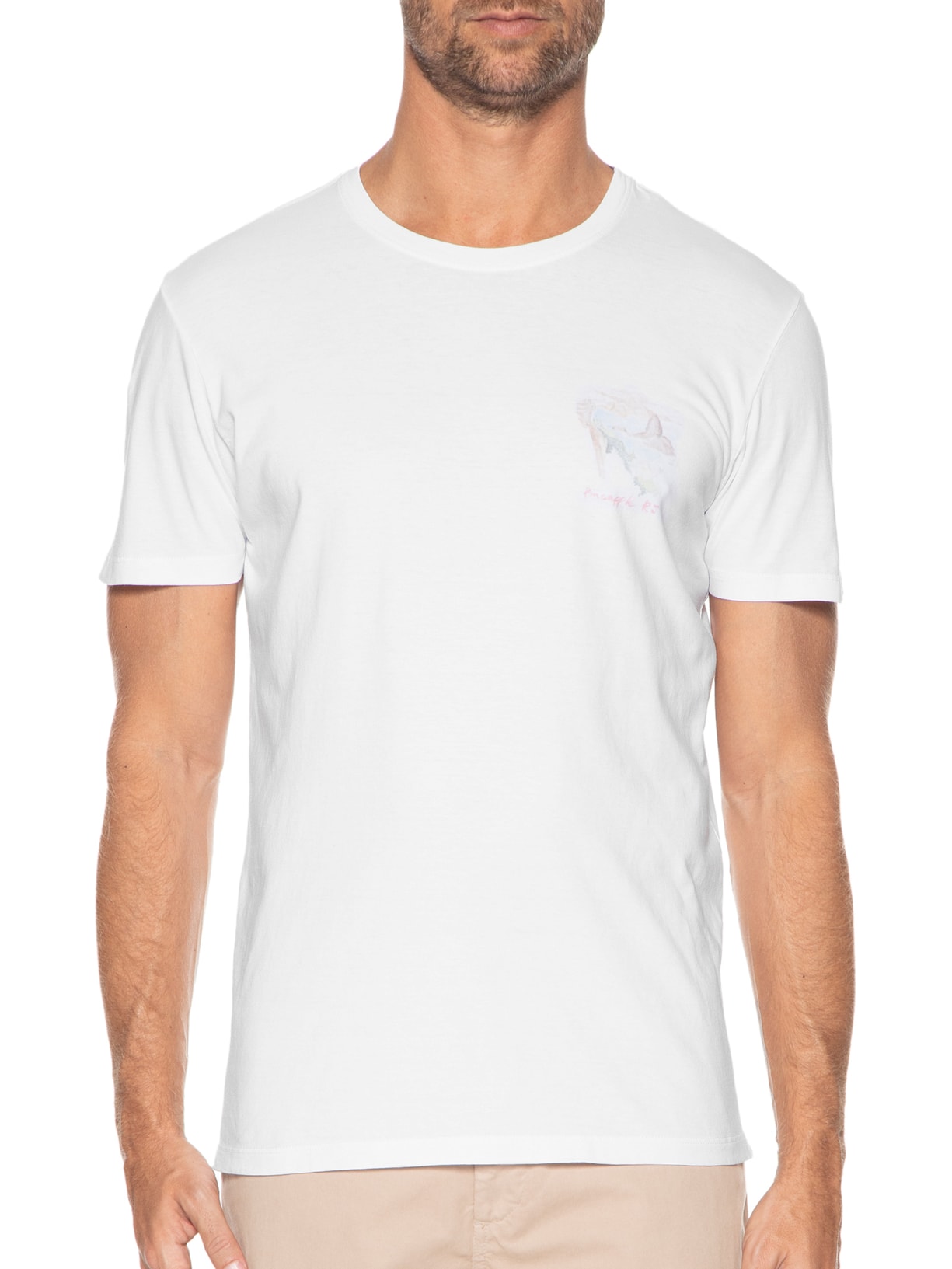 Camiseta Masculina Silkada Rio De Janeiro Branco Pineapple