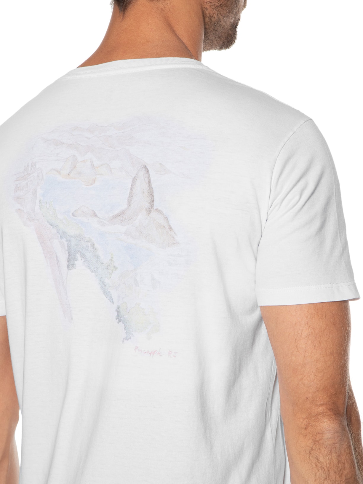 Camiseta Masculina Silkada Rio De Janeiro Branco Pineapple