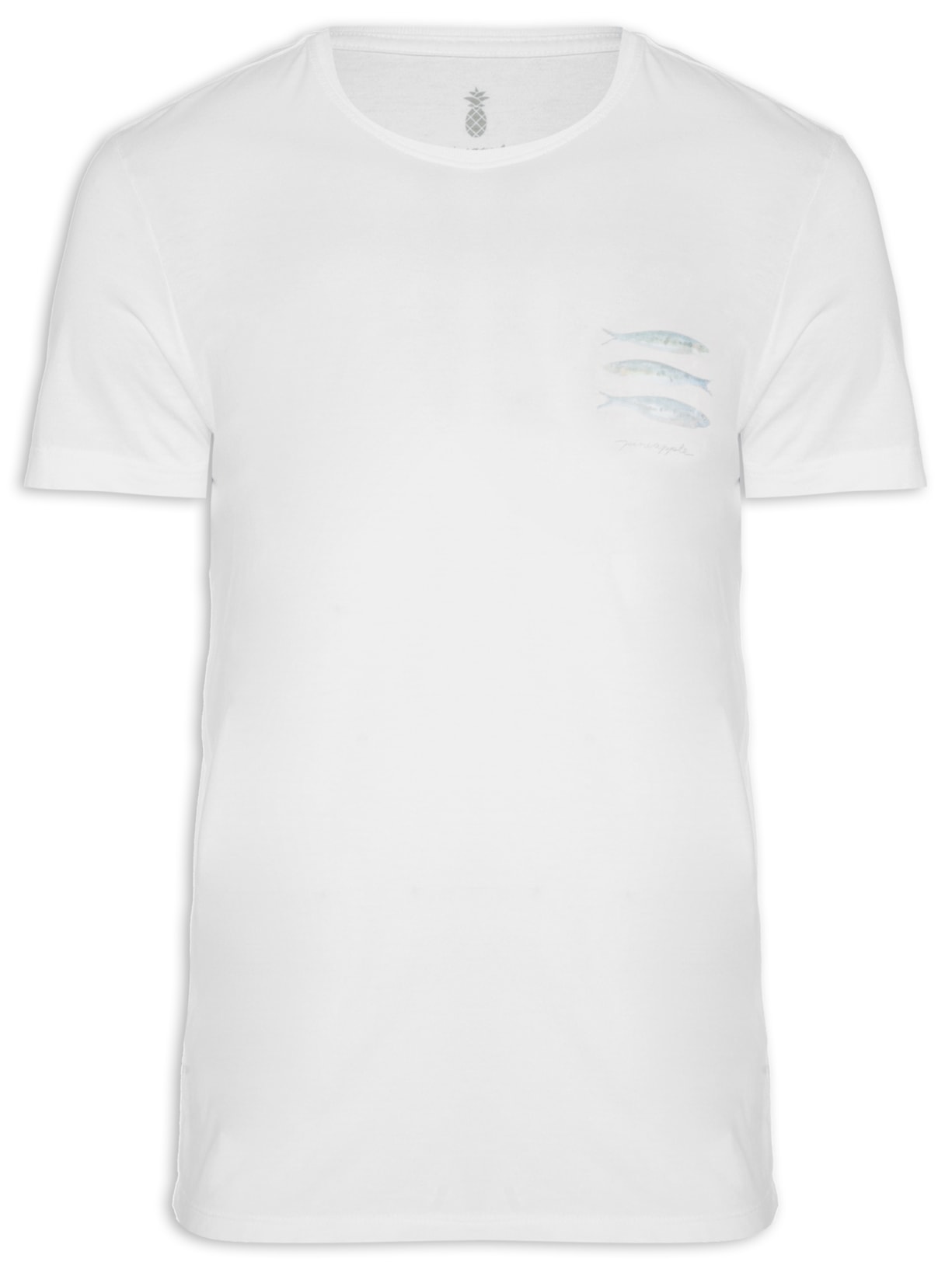 Camiseta Masculina Silkada Sardines - Branco
