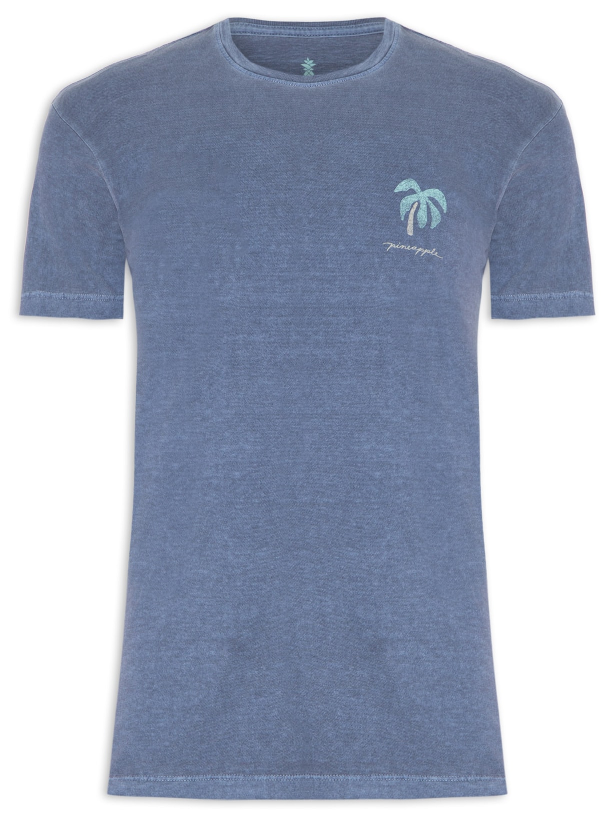 Camiseta Masculina Silkada Sombrero Azul Pineapple