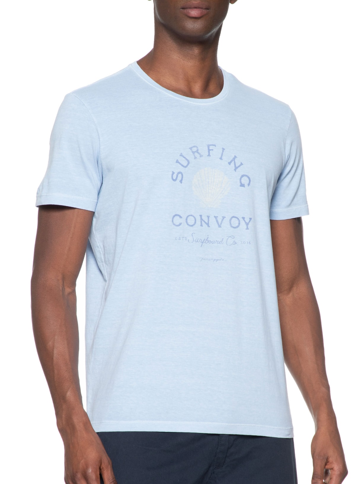 Camiseta Masculina Silkada Surf Convoy Azul Pineapple