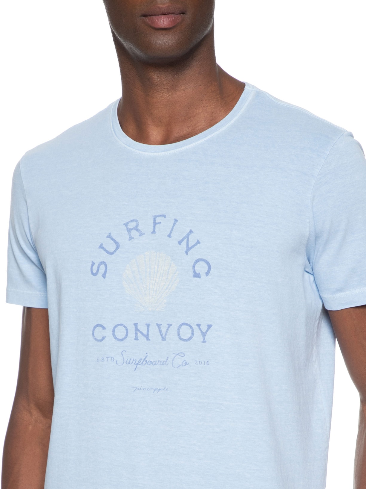 Camiseta Masculina Silkada Surf Convoy Azul Pineapple