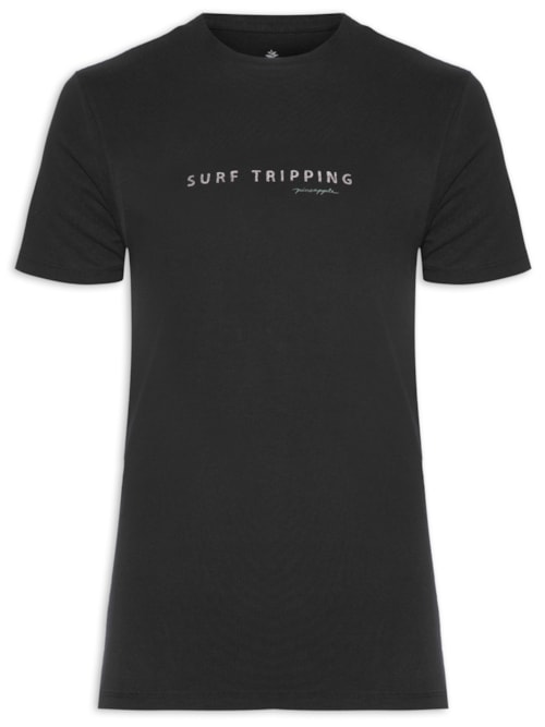 Camiseta Masculina Silkada Surf Tripping - Preto