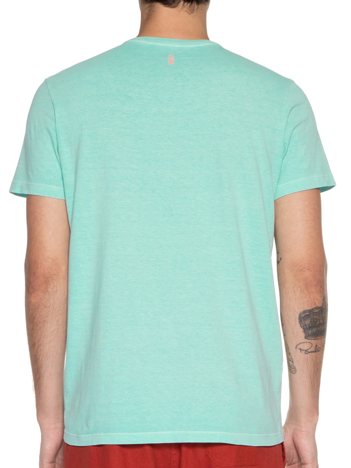 Camiseta Masculina Silkada Tropicale Magique Azul Pineapple