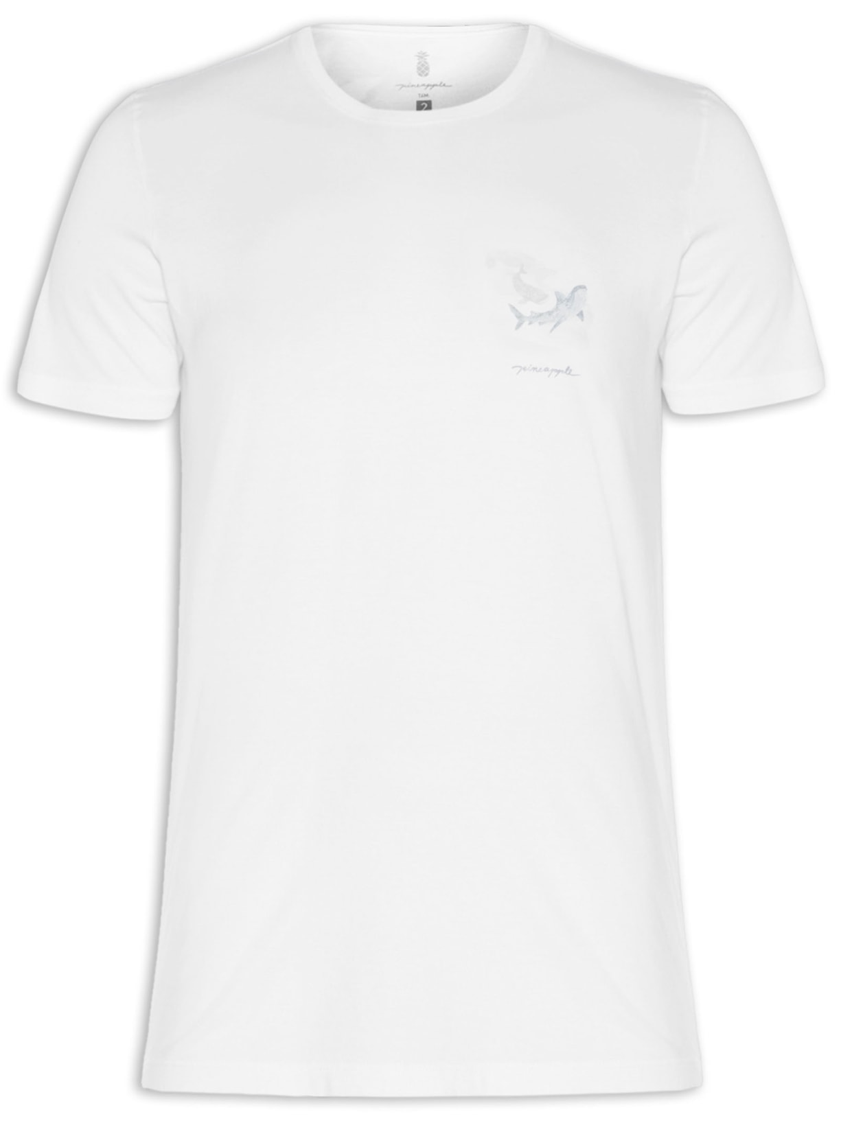 Camiseta Masculina Silkada Tubarão Baleia - Branco