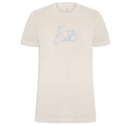 Camiseta Masculina Silkada Vespa - Bege