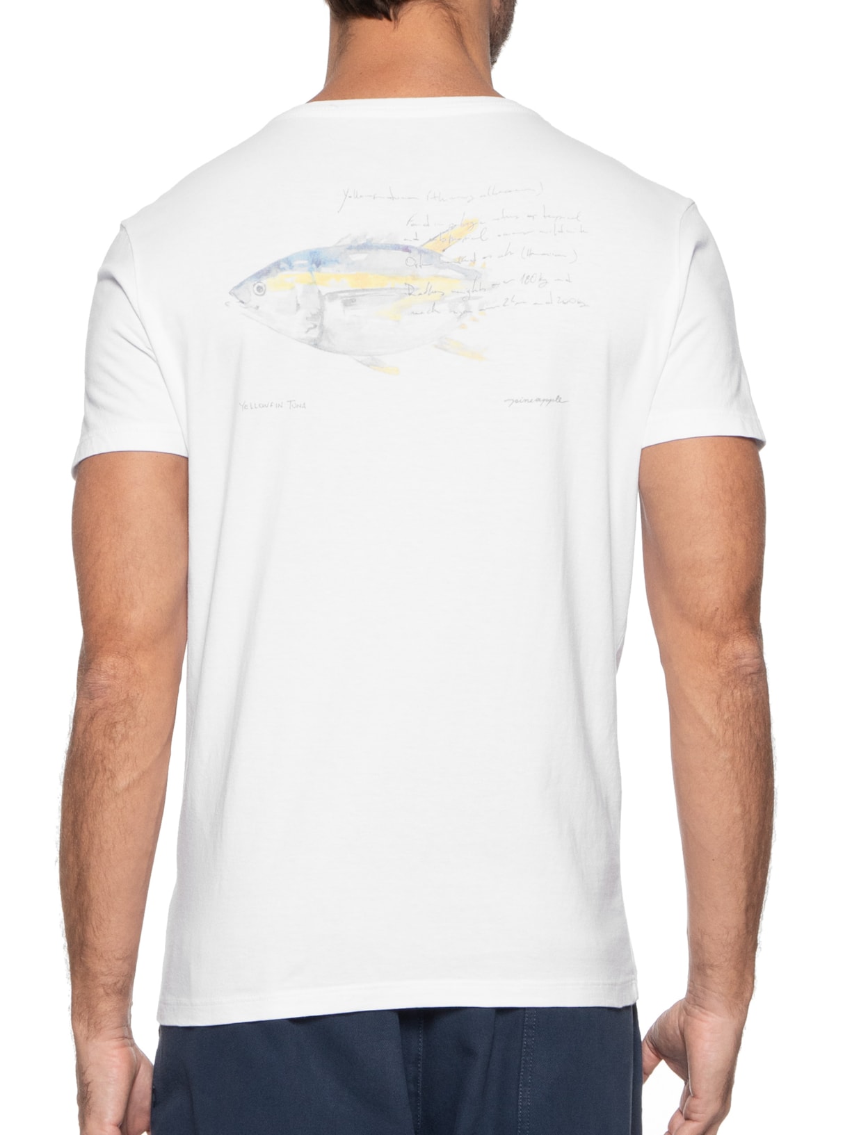 Camiseta Masculina Silkada Yellowfin Branco Pineapple