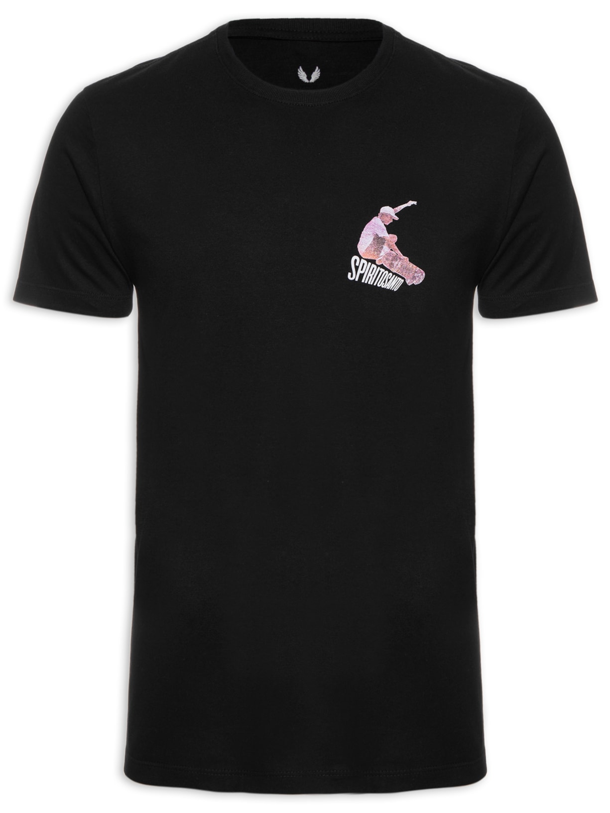 Camiseta Masculina Sk8 Flying Preto Spirito Santo