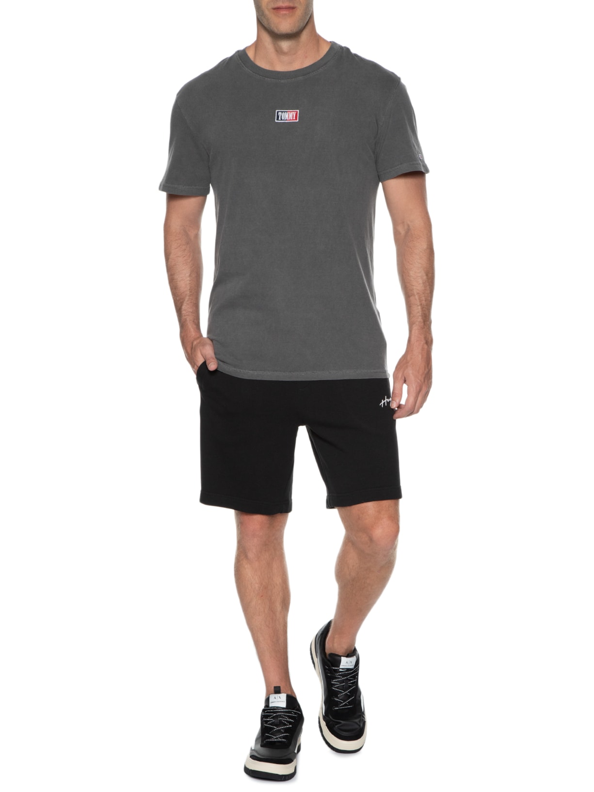 Camiseta Masculina Skate Cinza Tommy Jeans