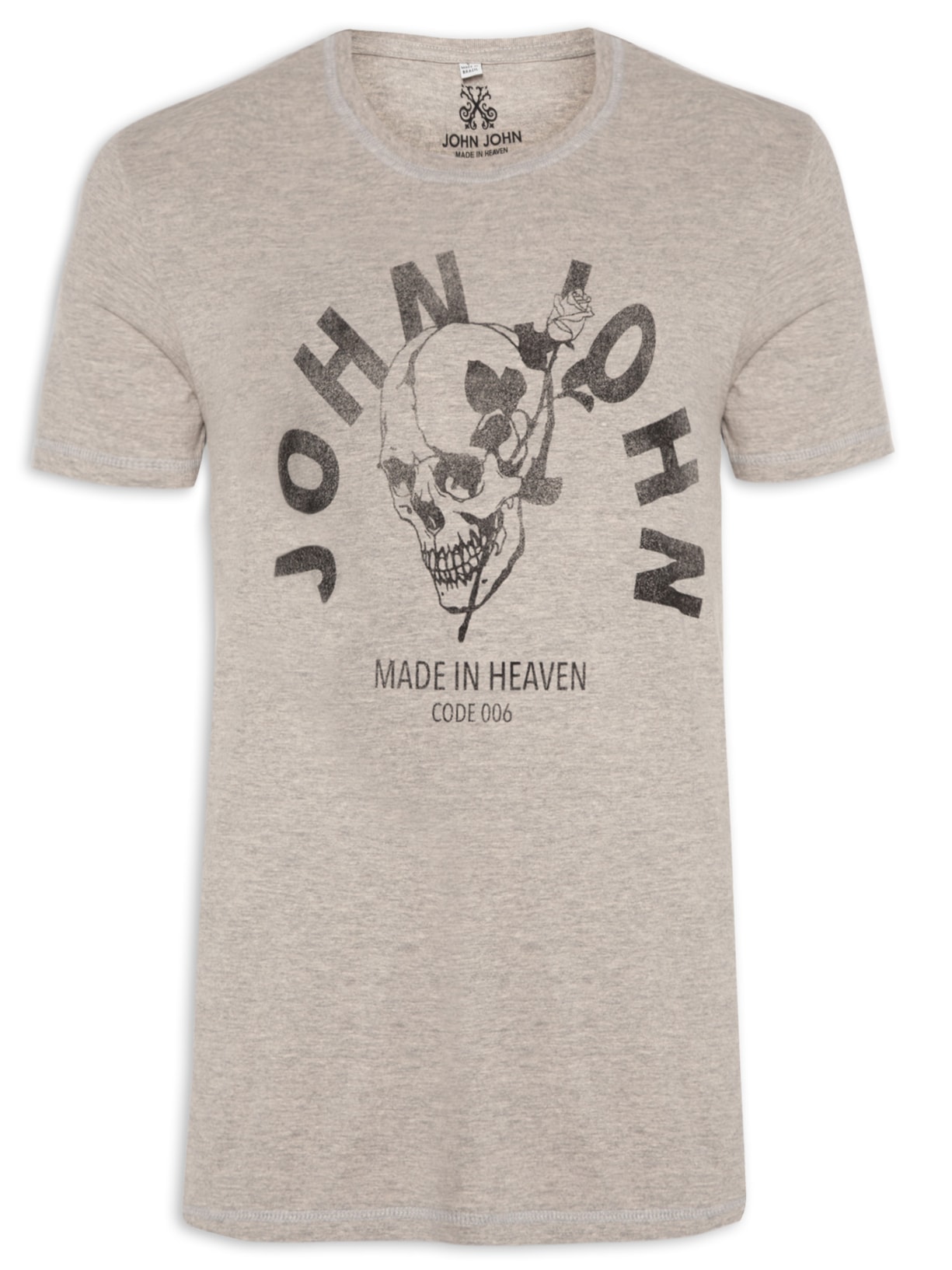 Camiseta Masculina Sl Flower Vintage - Cinza