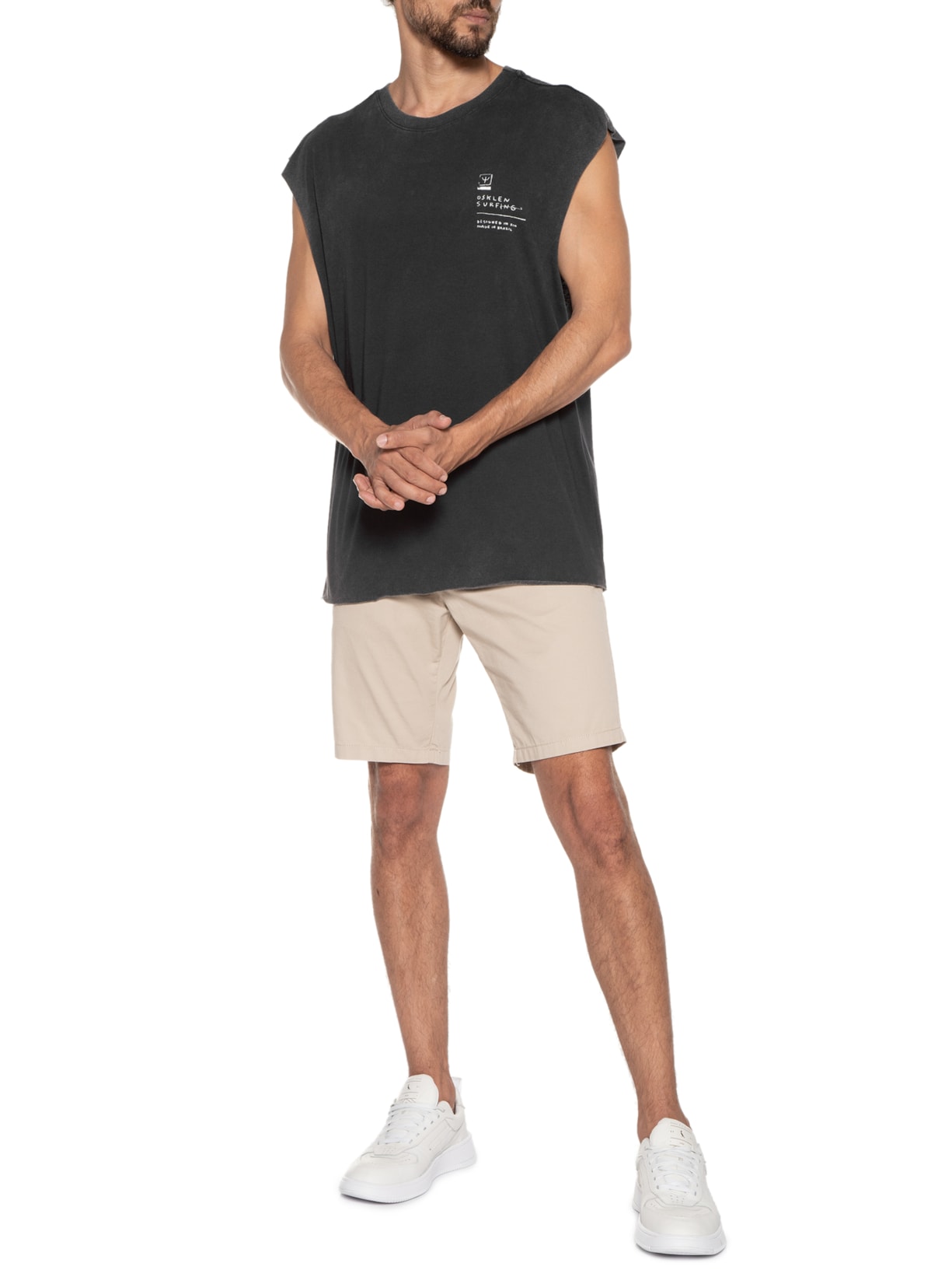 Camiseta Masculina Sleeveless Sk8 Preto Osklen