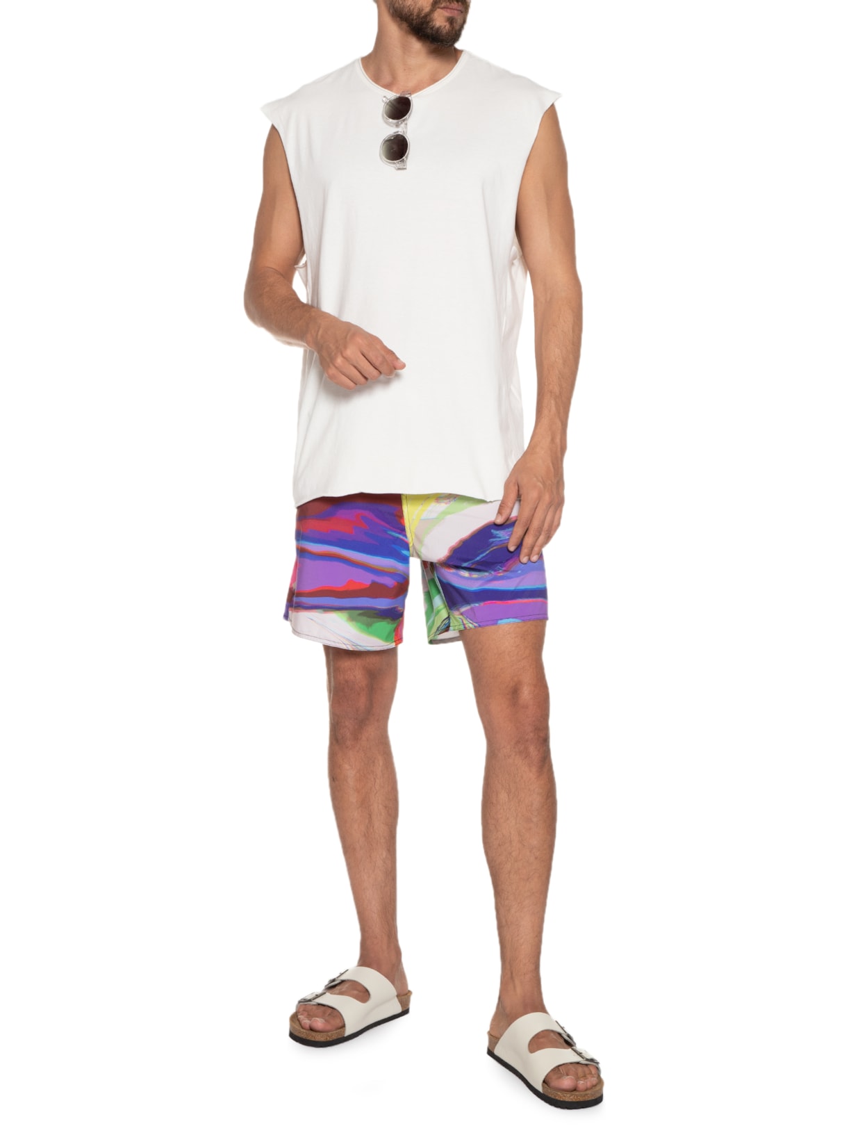 Camiseta Masculina Sleveless Branco Osklen