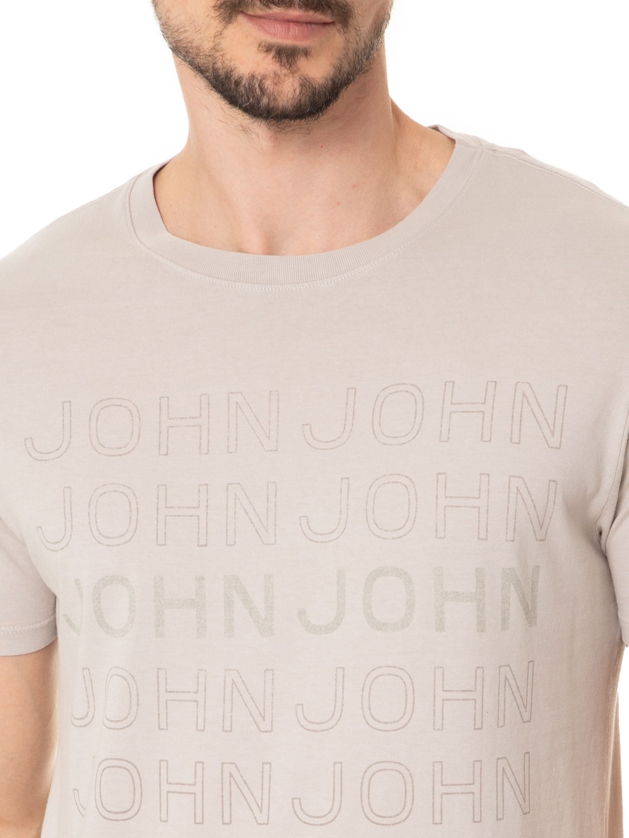 Camiseta Masculina Slim Bege John John