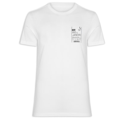 Camiseta Masculina Slim Born To Be Carioca Rj - Branco 