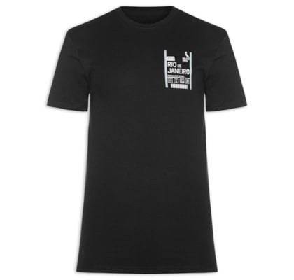 Camiseta Masculina Slim Born To Be Carioca Rj - Preto