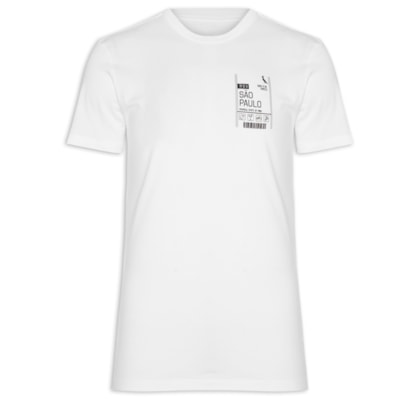 Camiseta Masculina Slim Born To Be Firmeza Sp - Branco