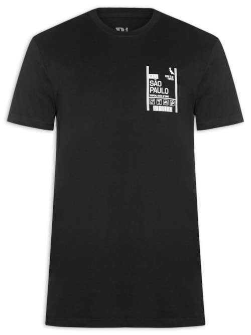 Camiseta Masculina Slim Born To Be Firmeza SP - Preto