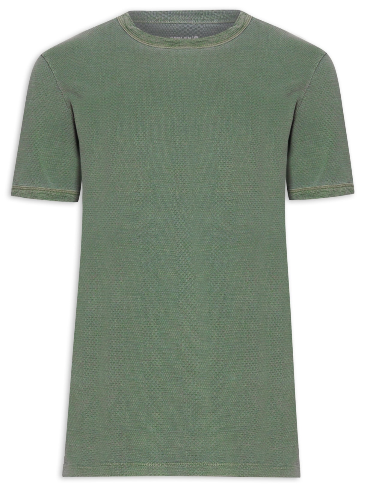 Camiseta Masculina Slim Color Manga Curta - Verde