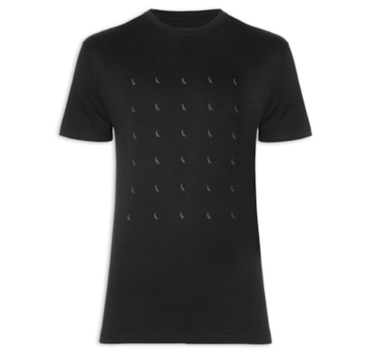 Camiseta Masculina Slim Estampa Pica Pau Minimal Lines - Preto