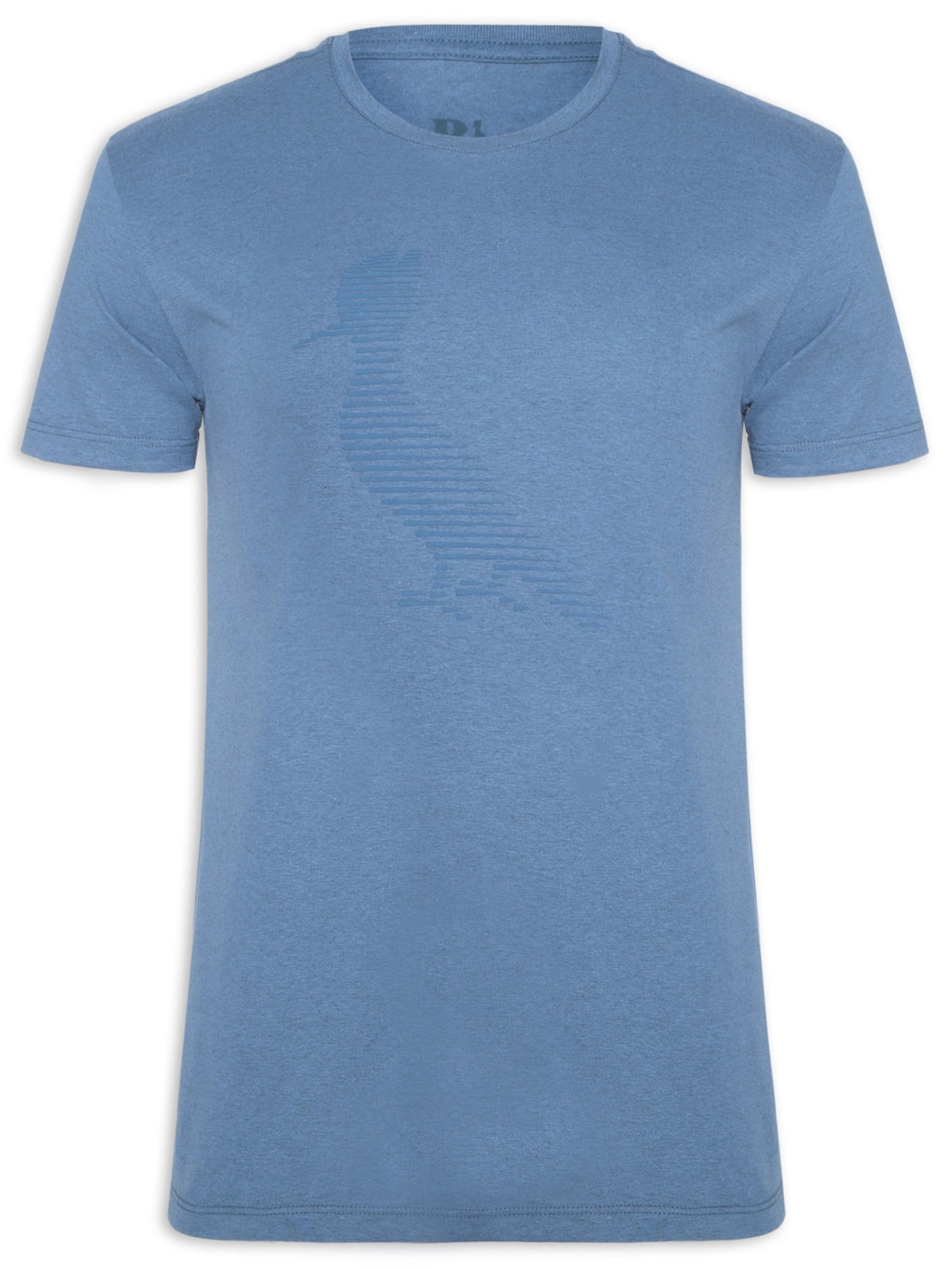 Camiseta Masculina Slim Estampada Pica Pau Run - Azul