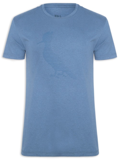 Camiseta Masculina Slim Estampada Pica Pau Run - Azul