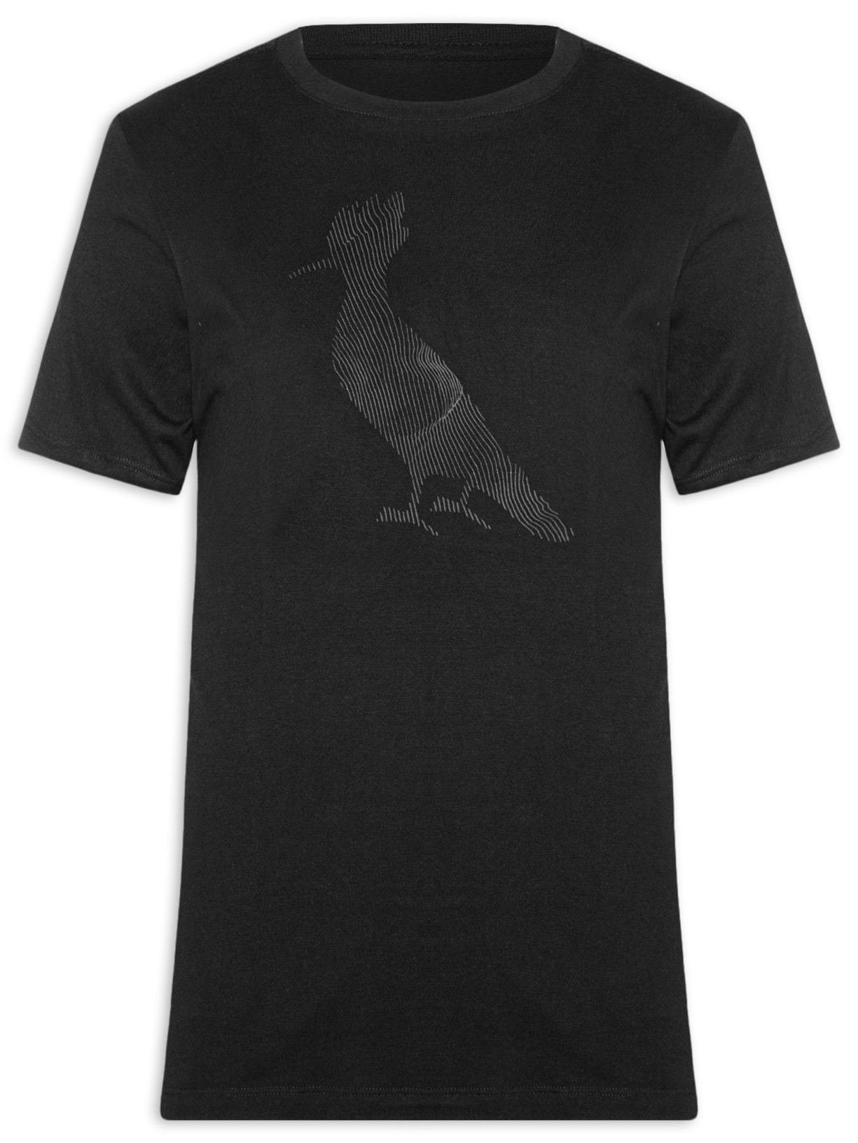 Camiseta Masculina Slim Estampada Pica Pau Waves - Preto