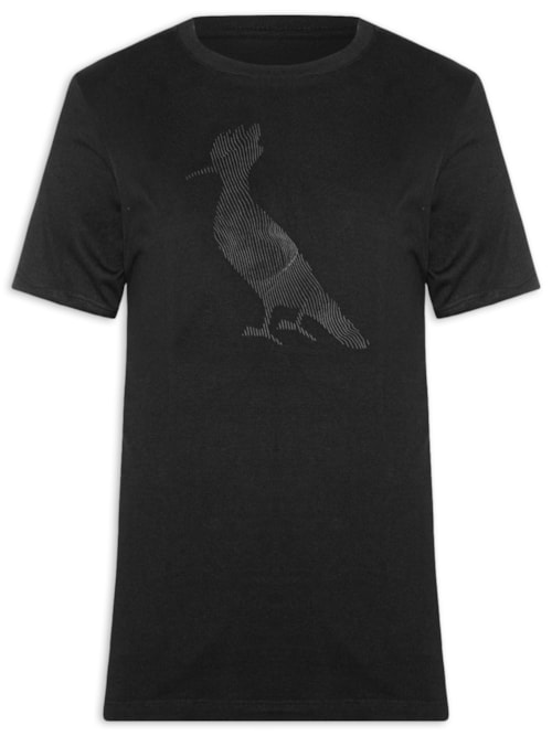 Camiseta Masculina Slim Estampada Pica Pau Waves - Preto