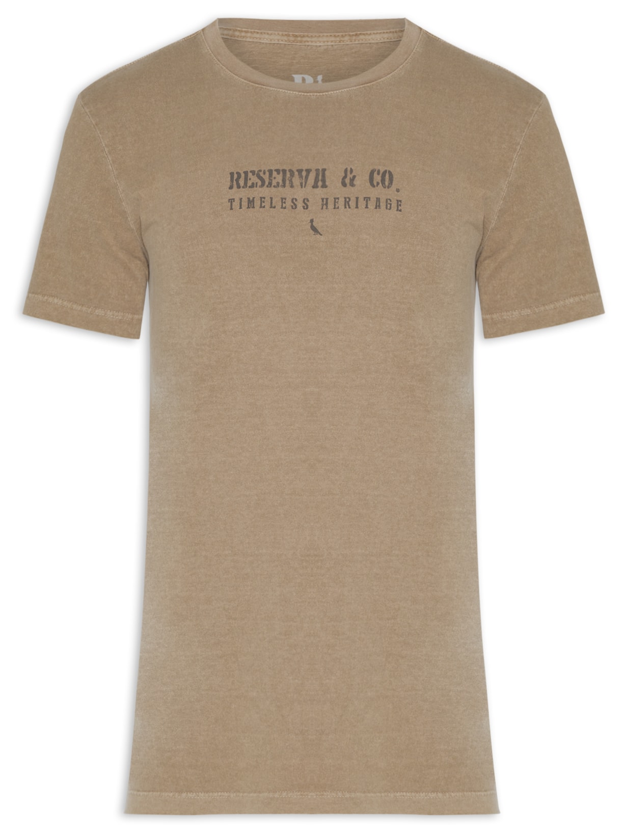 Camiseta Masculina Slim Estampada Timeless - Bege