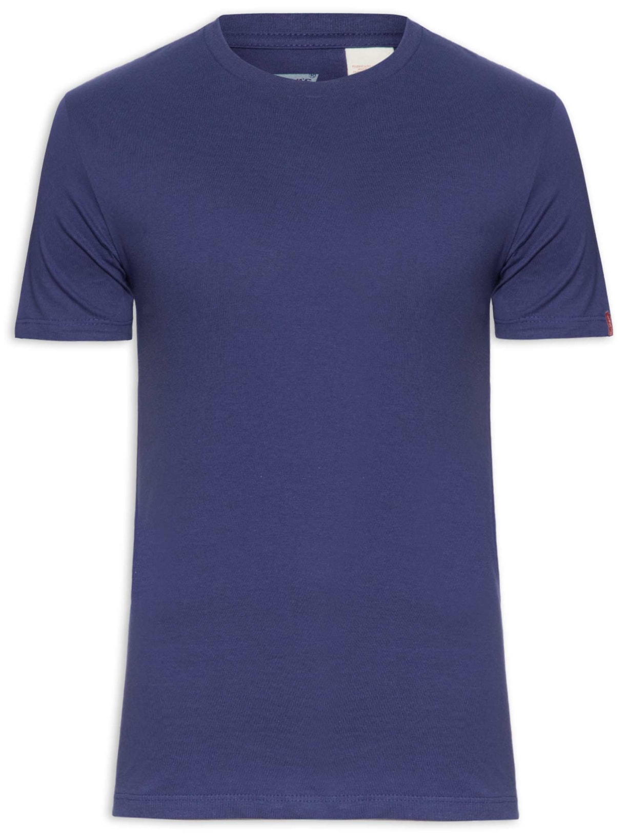Camiseta Masculina Slim Fit Com Logo No Punho - Azul