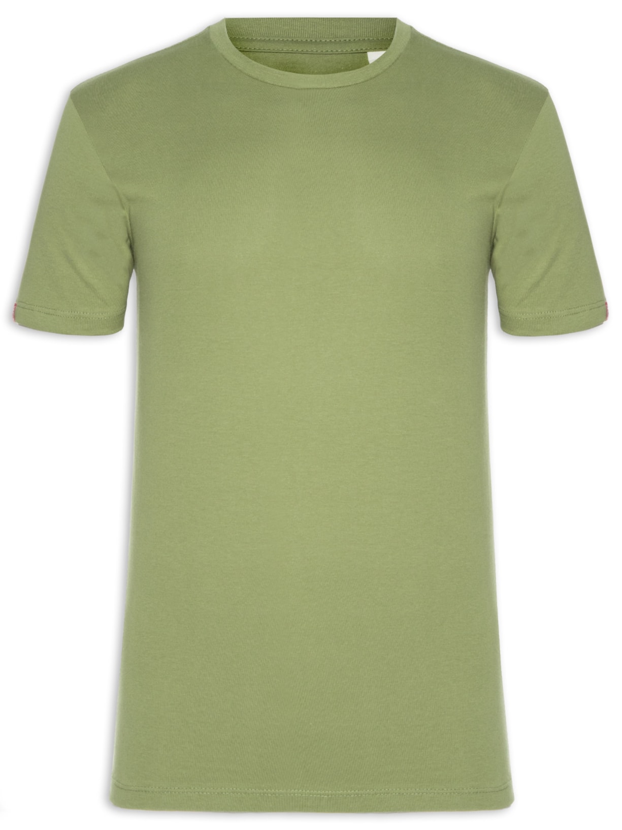 Camiseta Masculina Slim Fit com Logo no Punho - Verde