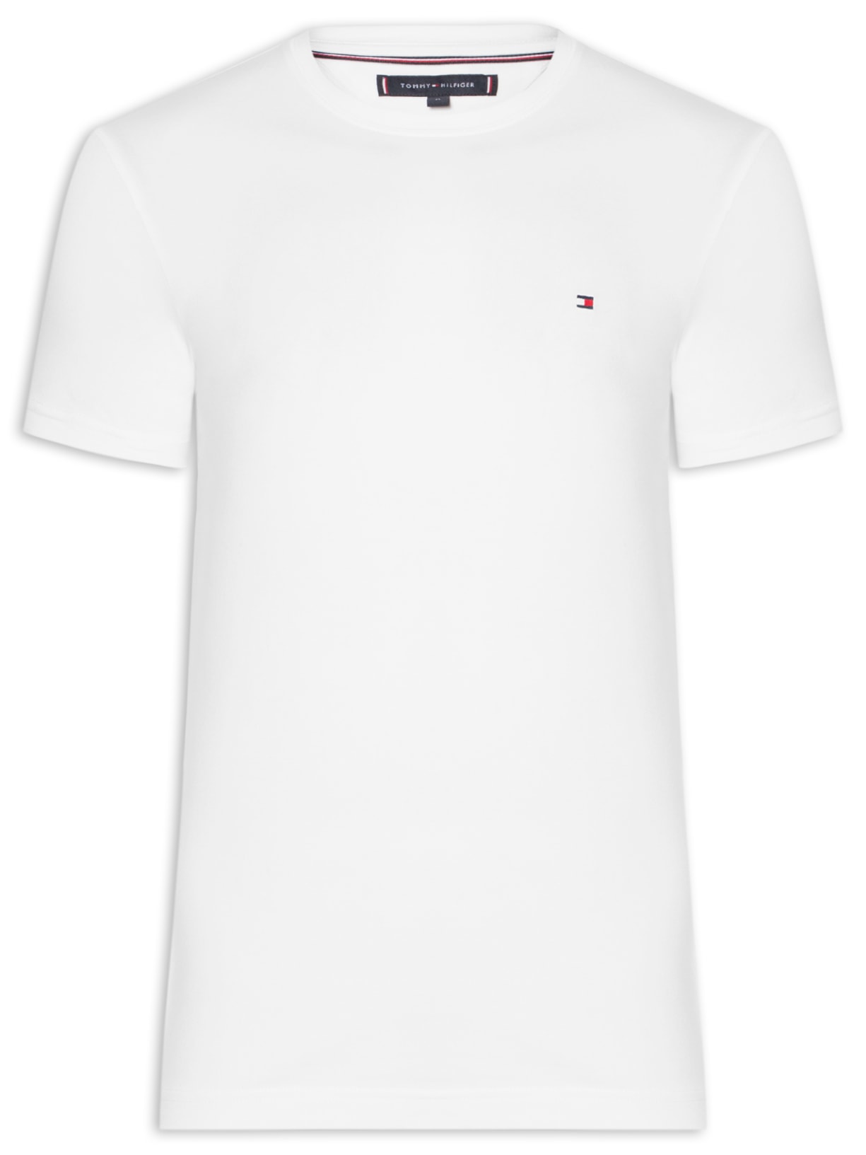 Camiseta Masculina Slim Fit Core Stretch Branco Tommy Hilfiger