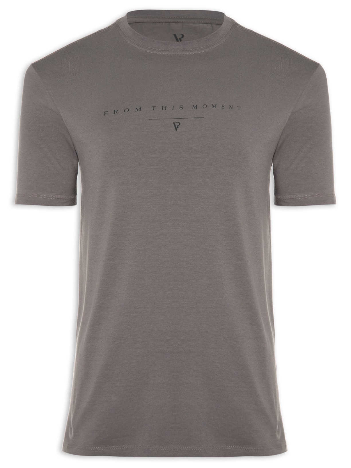 Camiseta Masculina Slim Fit Estampa From This Moment - Cinza