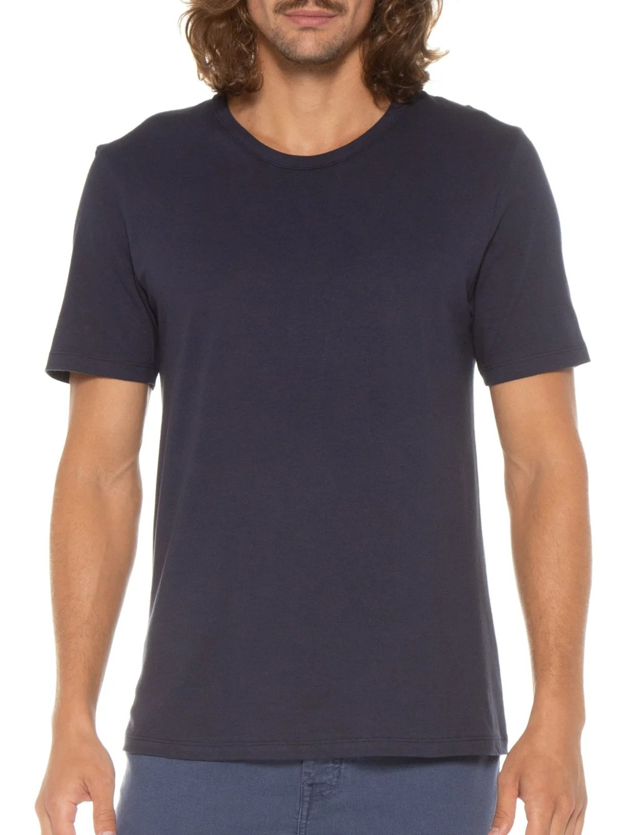 Camiseta Masculina Slim Fit Família Original Azul Hering