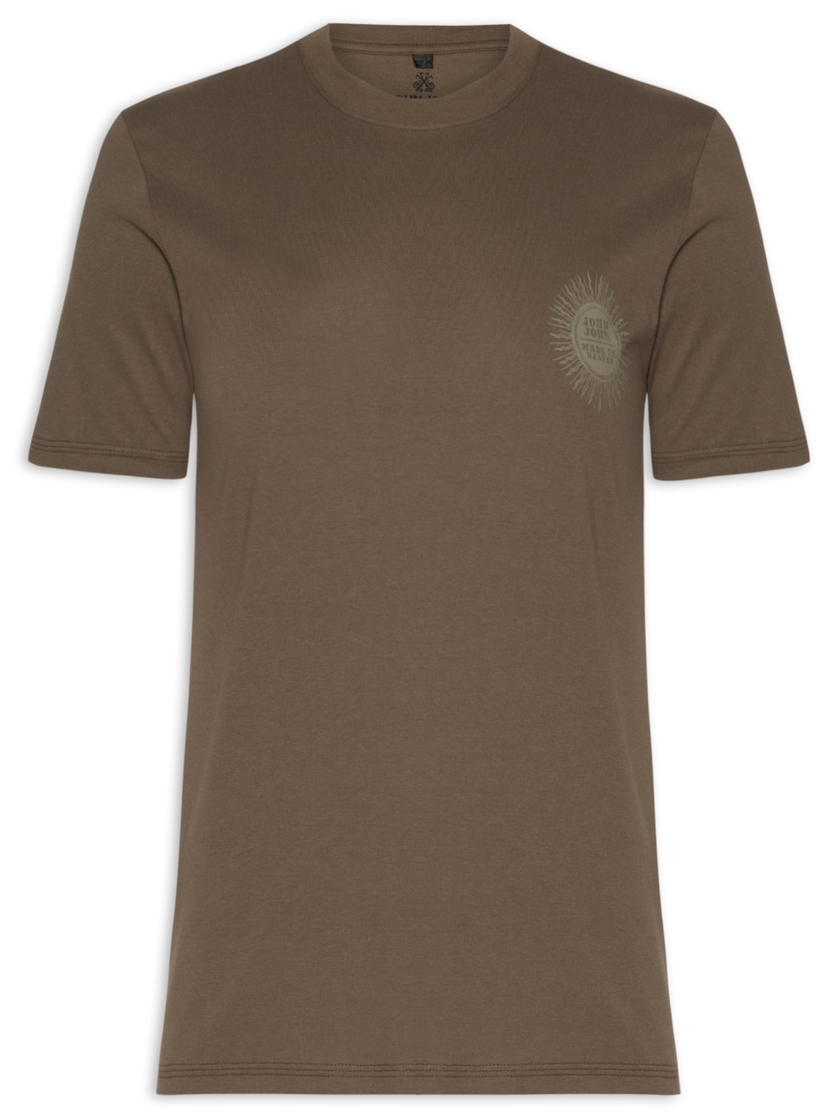 Camiseta Masculina Slim Fit Folk Sun Café - Marrom