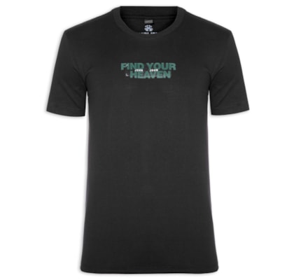 Camiseta Masculina Slim Fit Heaven - Preto