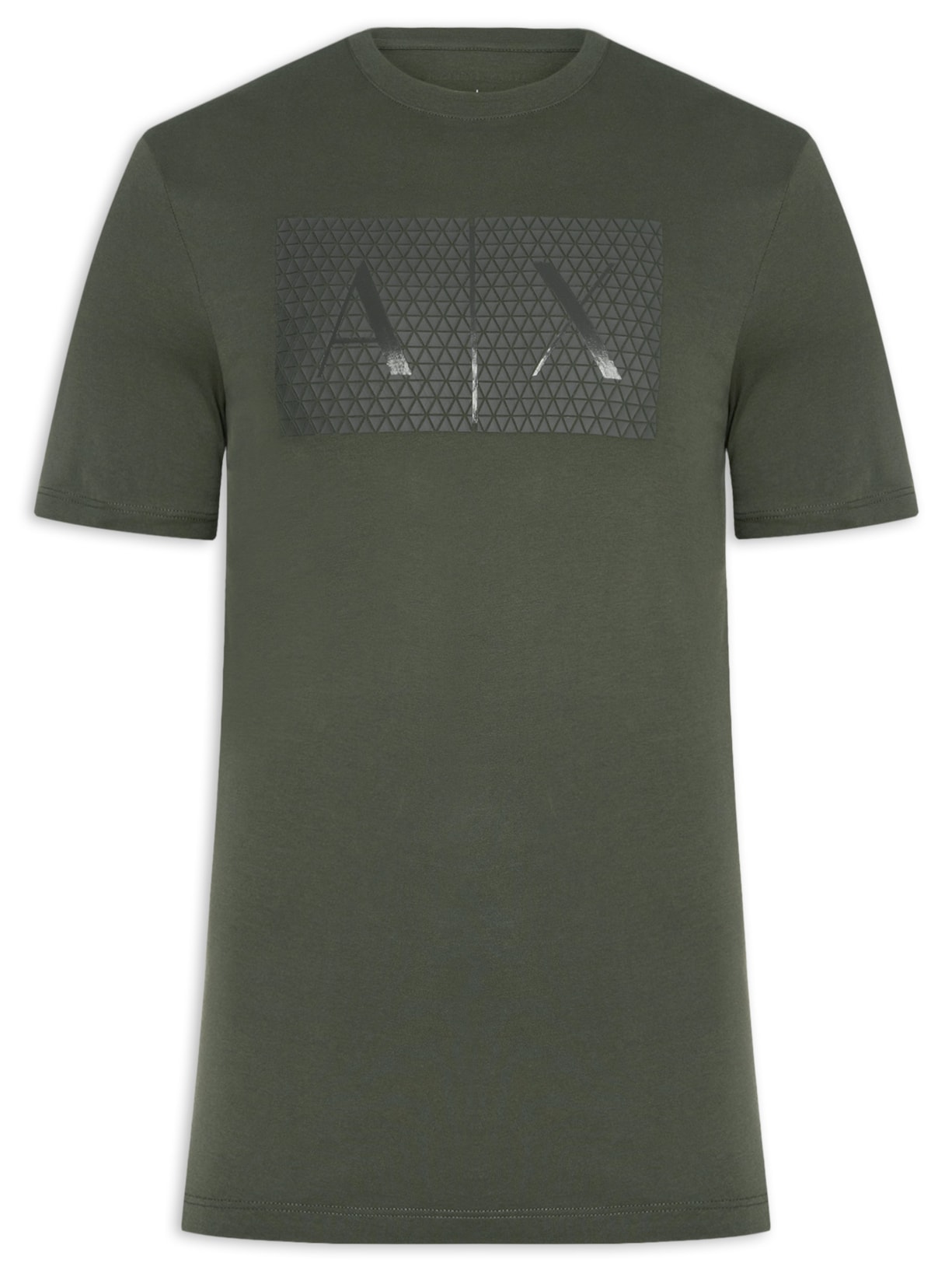 Camiseta Masculina Slim Fit Jersey Com Logo A|X Box Texturizado - Verde
