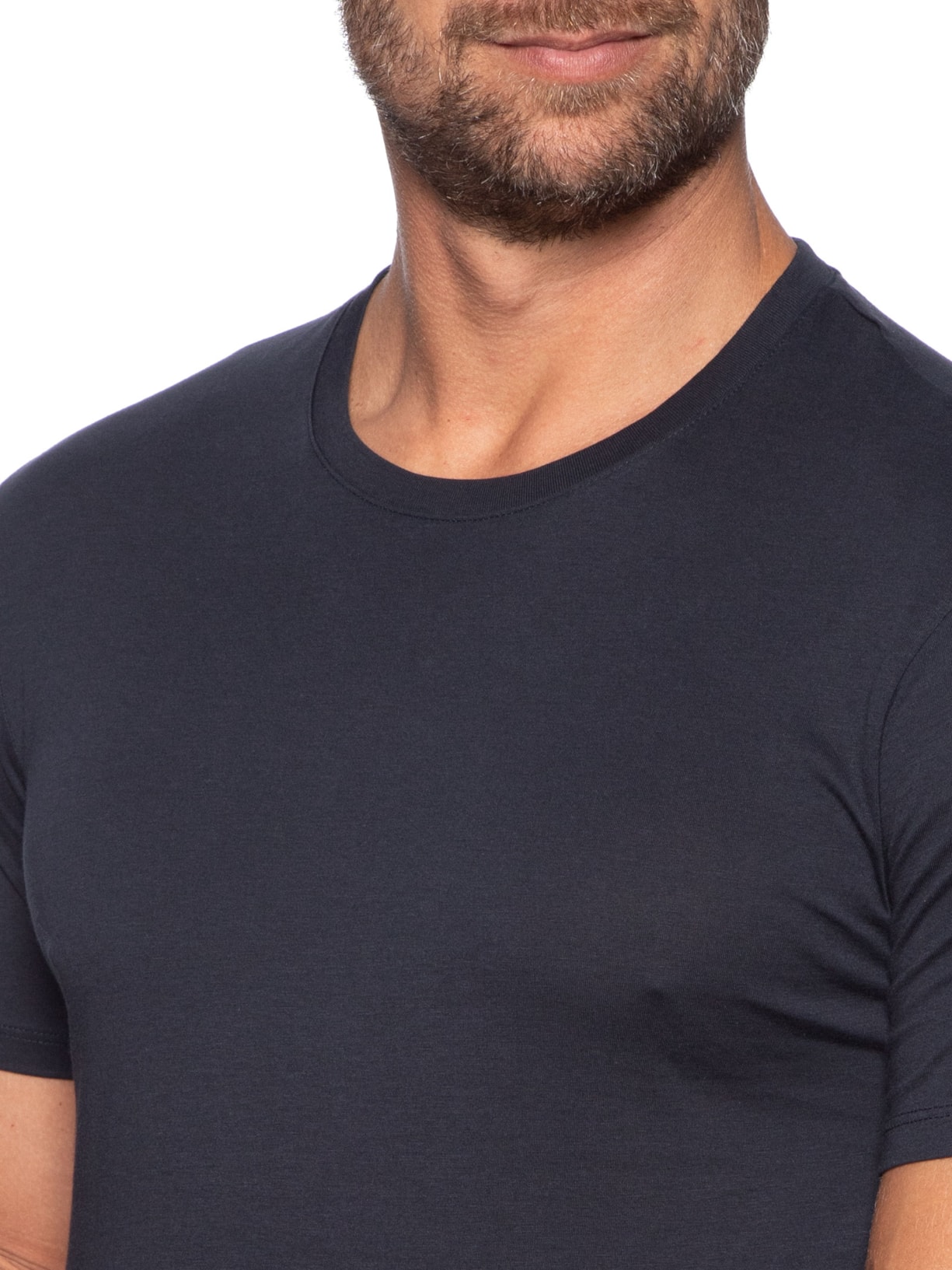 Camiseta Masculina Slim Fit Pima Azul Armani Exchange