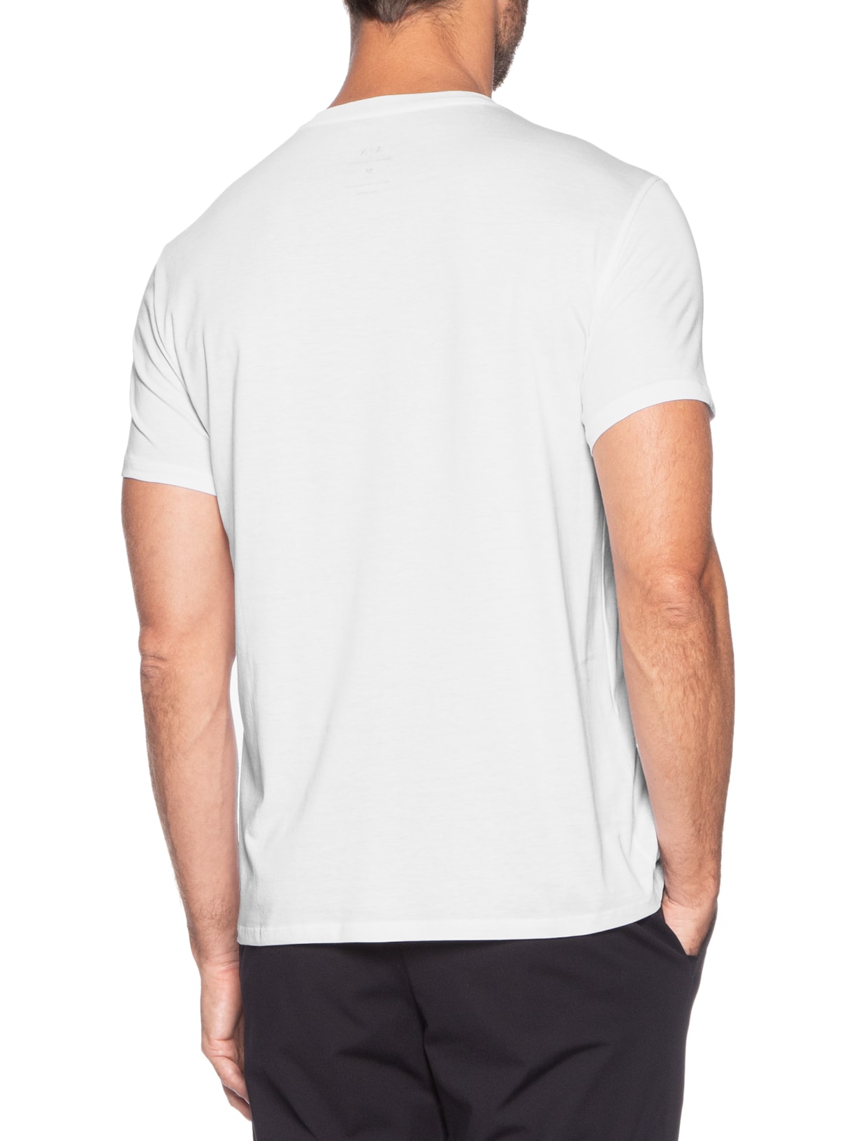 Camiseta Masculina Slim Fit Pima Branco Armani Exchange