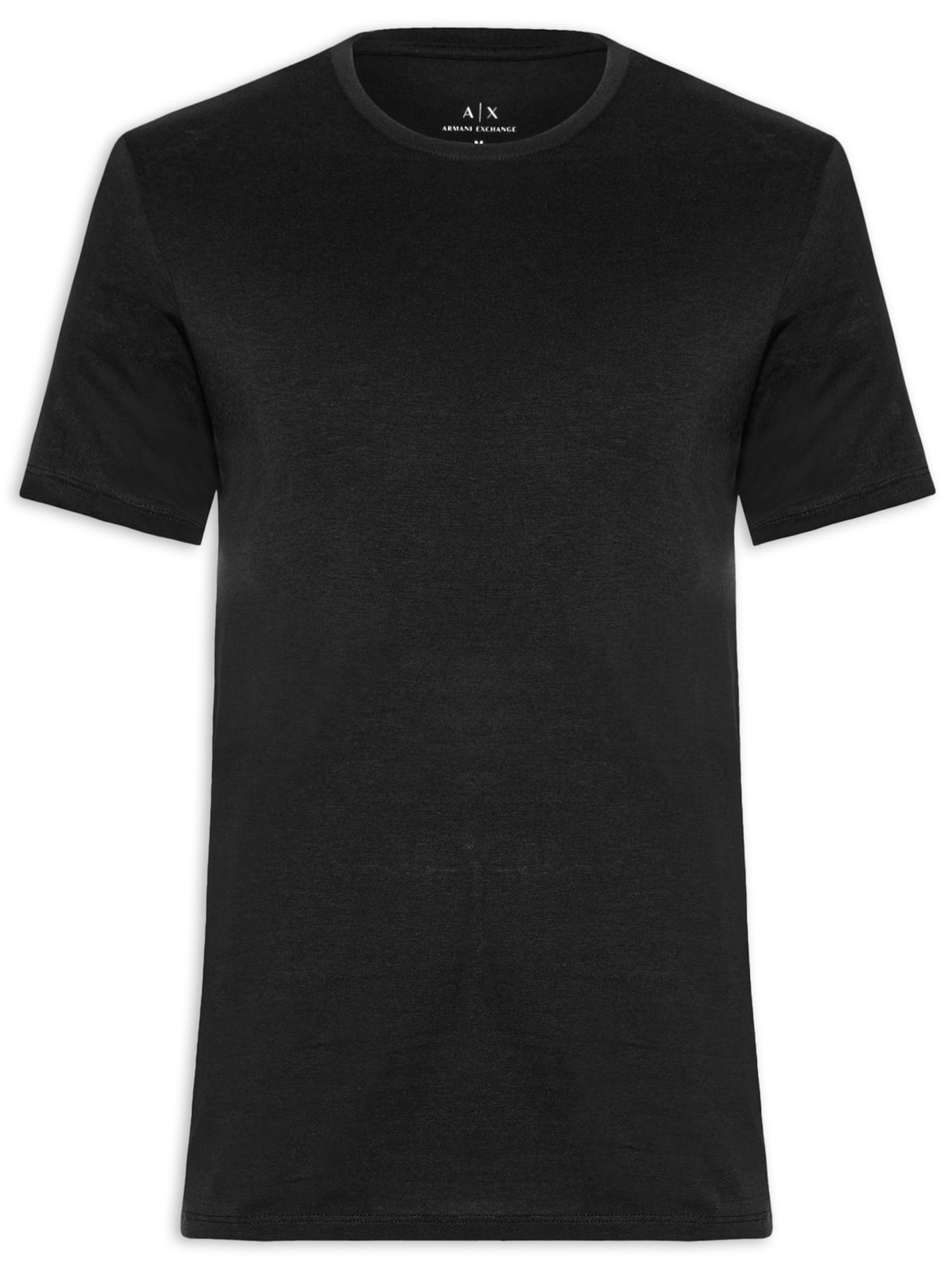 Camiseta Masculina Slim Fit Pima Gola Careca - Preto