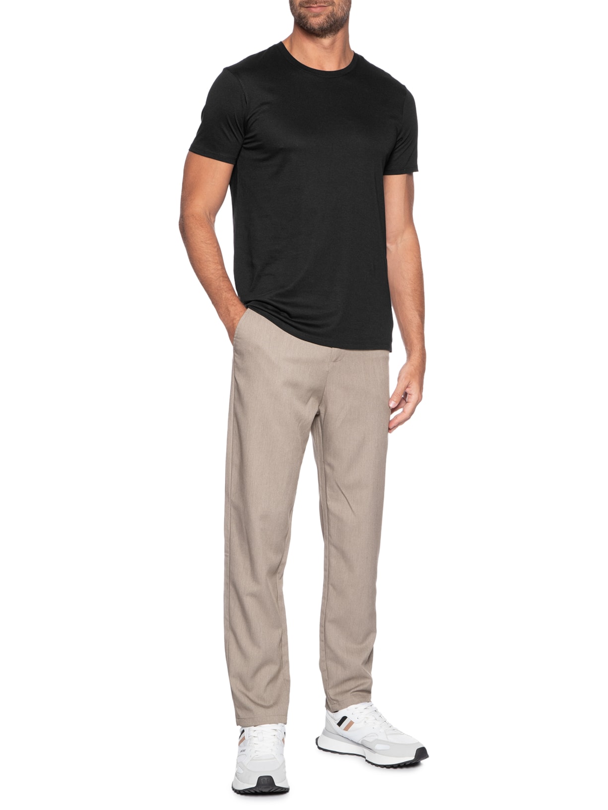 Camiseta Masculina Slim Fit Pima Preto Armani Exchange