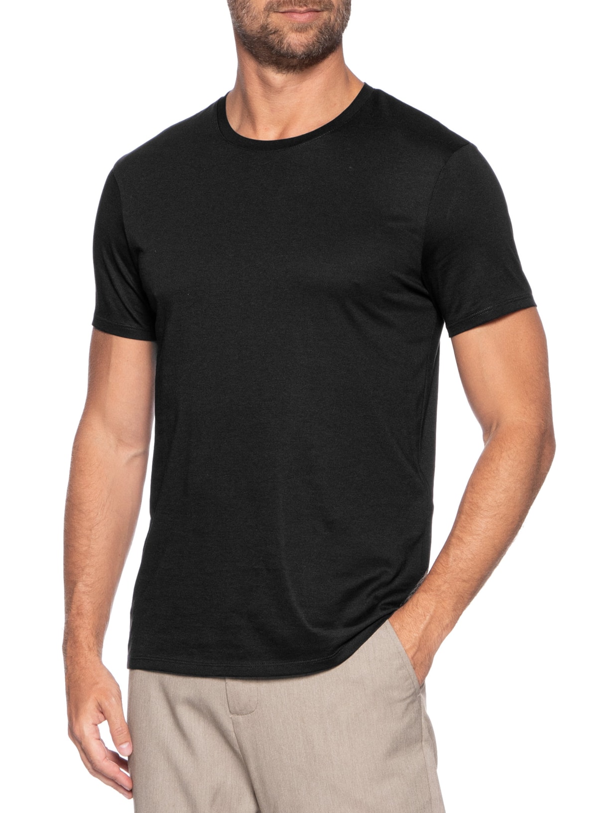 Camiseta Masculina Slim Fit Pima Preto Armani Exchange