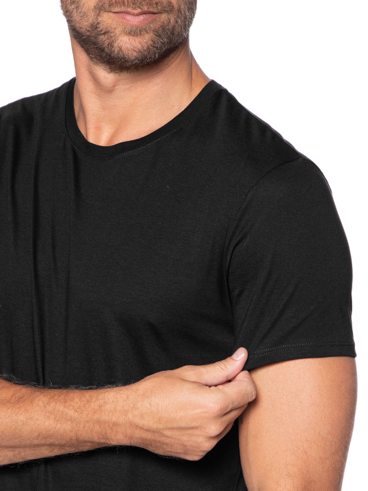 Camiseta Masculina Slim Fit Pima Preto Armani Exchange