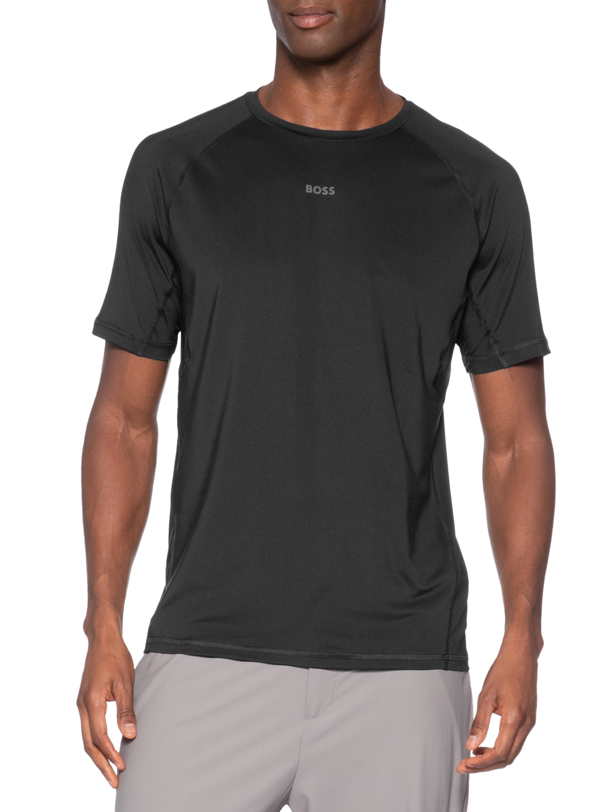 Camiseta Masculina Slim-Fit Reflect Details Tee AC Preto Boss