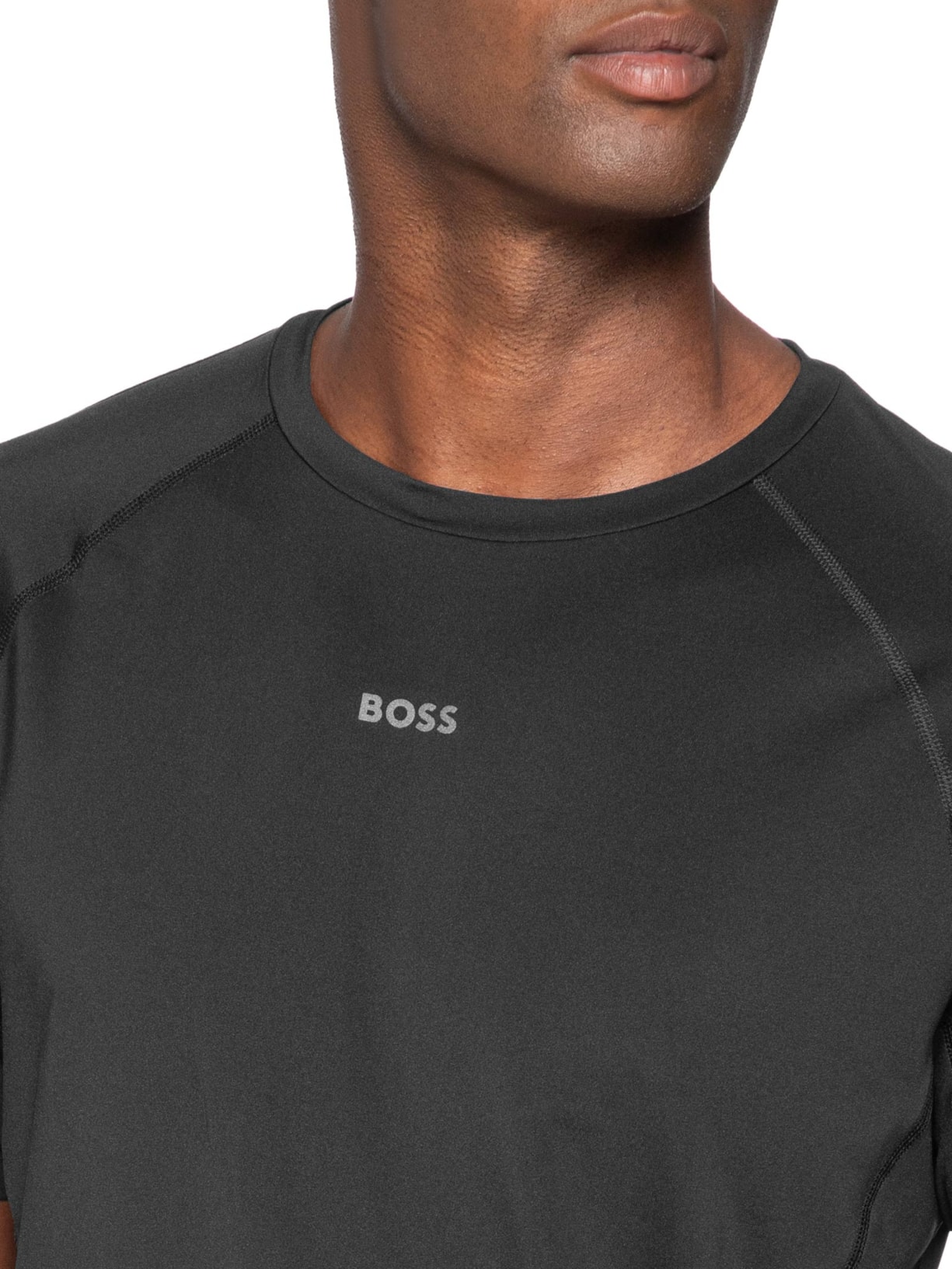Camiseta Masculina Slim-Fit Reflect Details Tee AC Preto Boss