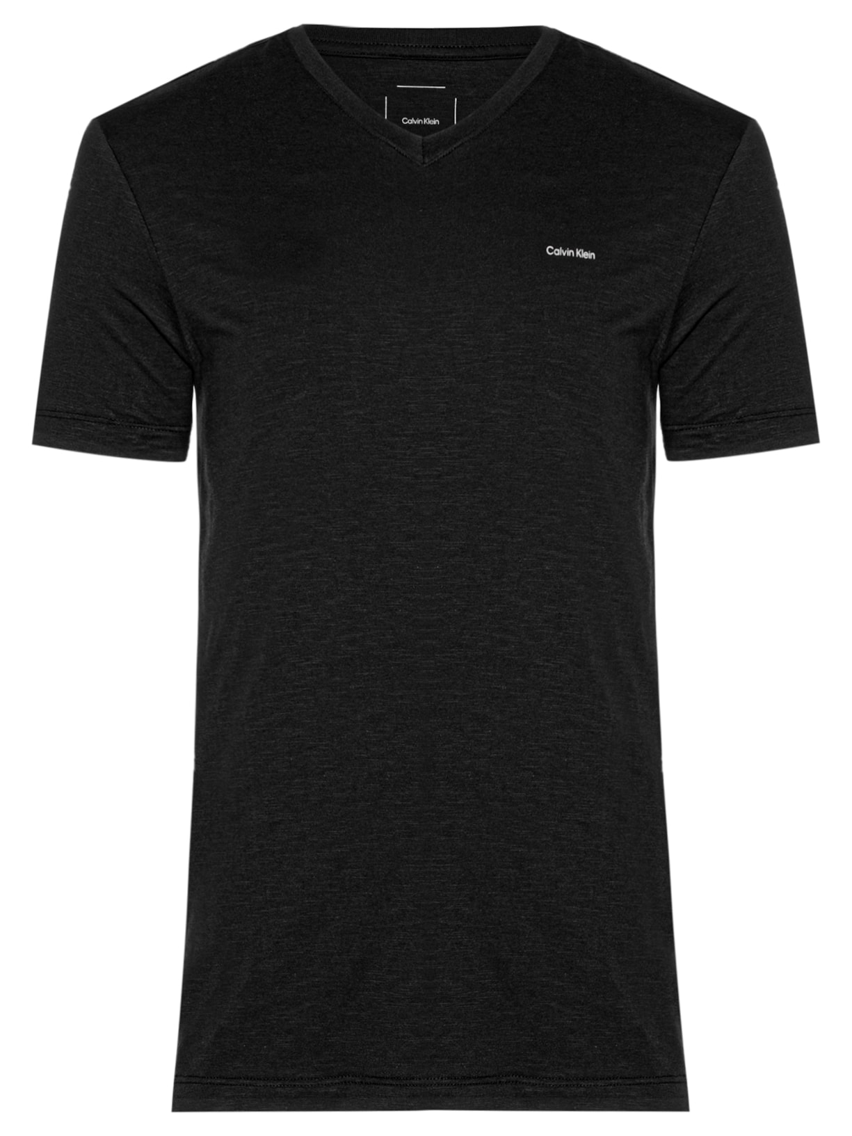 Camiseta Masculina Slim Flamê Gola V - Preto
