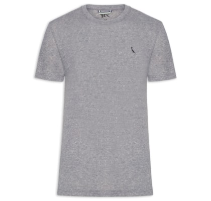Camiseta Masculina Slim Malha - Cinza