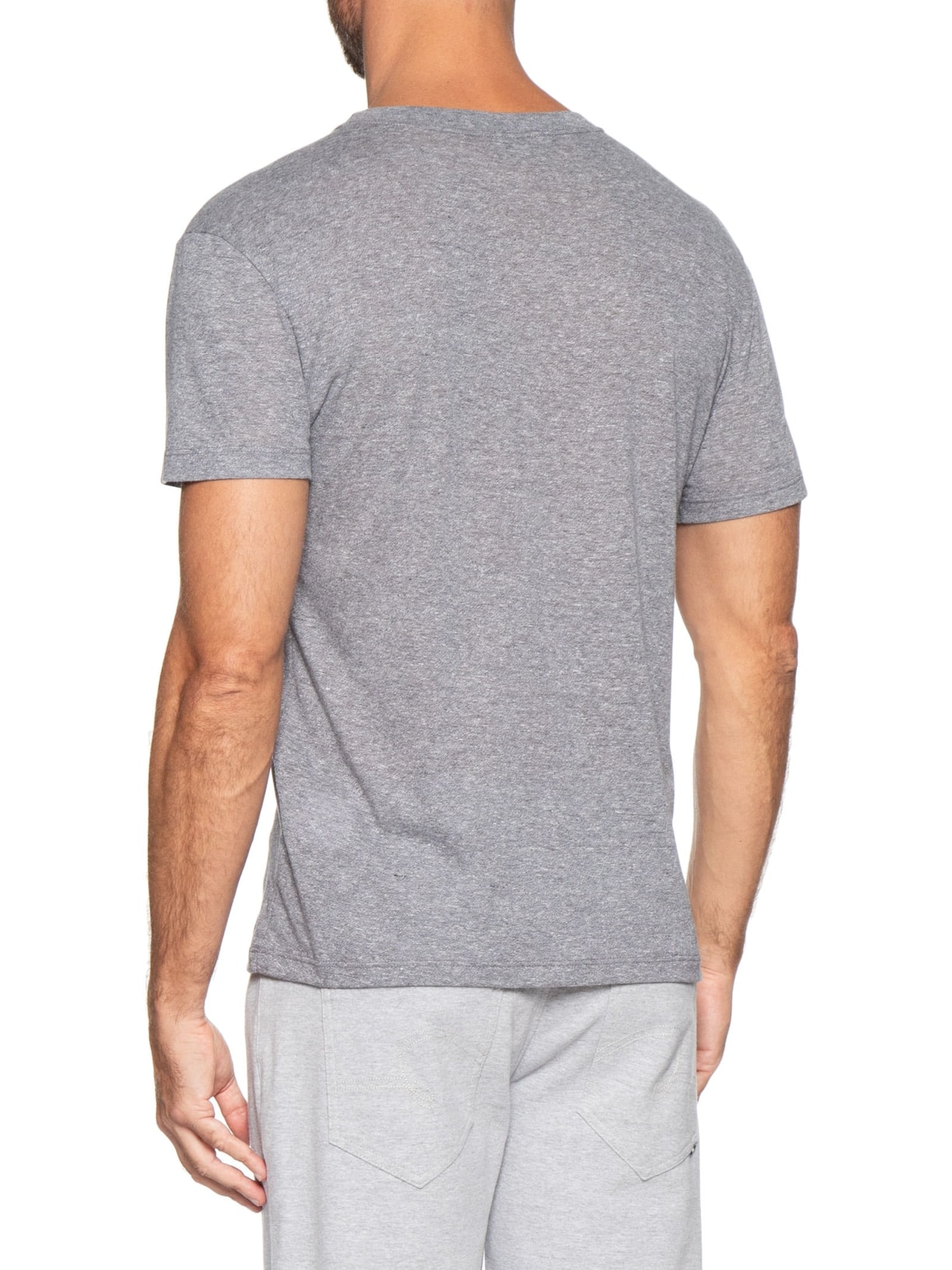 Camiseta Masculina Slim Malha Cinza Reserva
