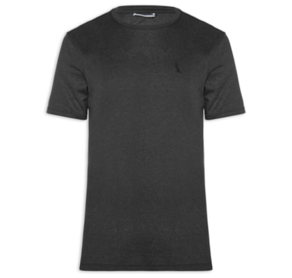 Camiseta Masculina Slim Malha Pêssego - Preto