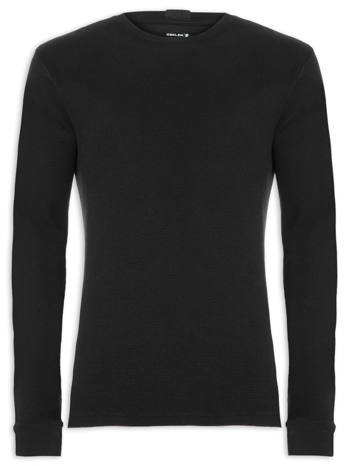 Camiseta Masculina Slim Manga Longa - Preto