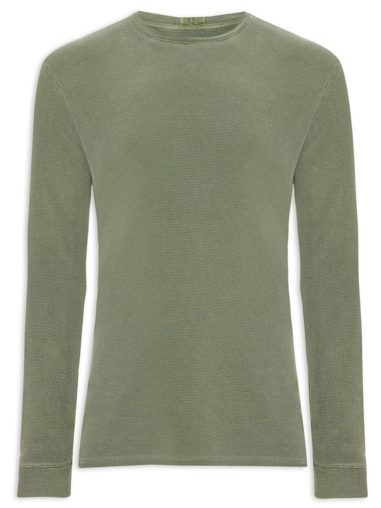 Camiseta Masculina Slim Manga Longa - Verde